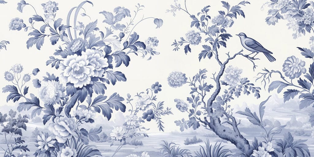 Design floreale blu e bianco Design floreale blu e bianco