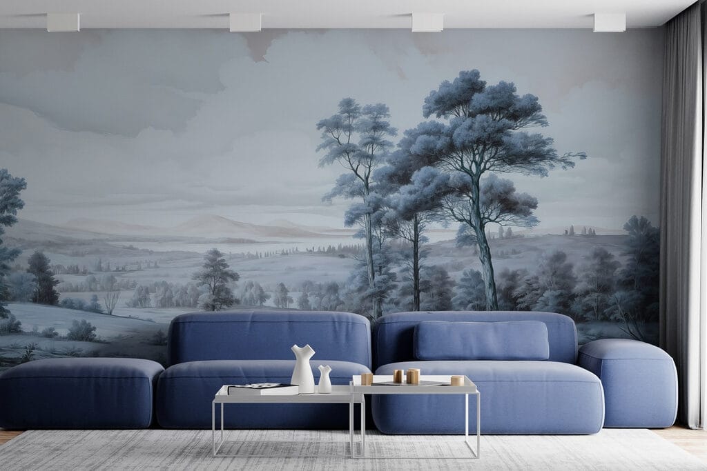 Landscape with trees and a river