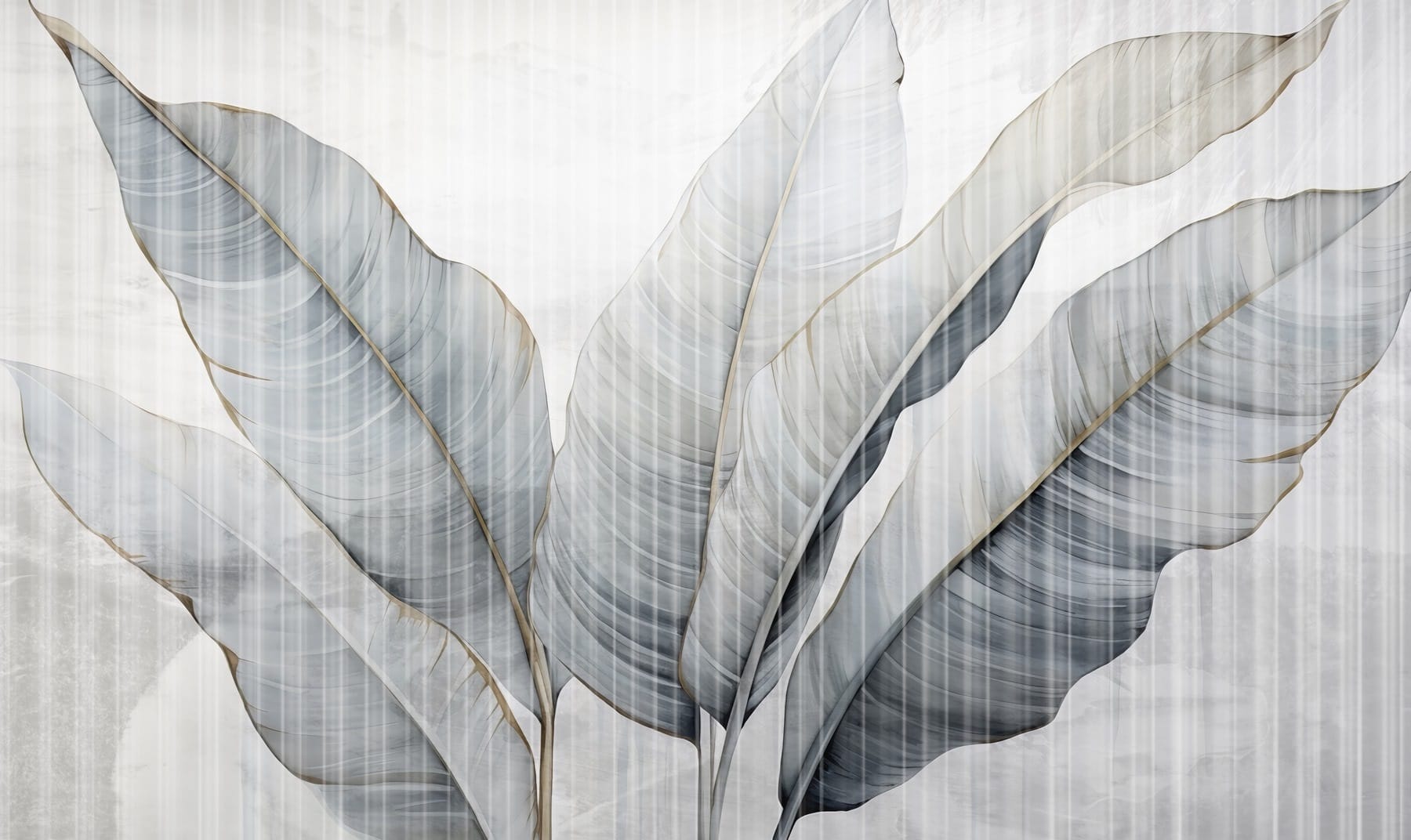 Soft leaves in muted tones