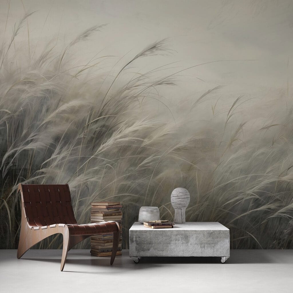 Field of grass with white clouds Field of grass with white clouds