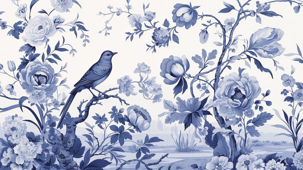 Uccello su un ramo d'albero con fiori Uccello su un ramo d'albero con fiori