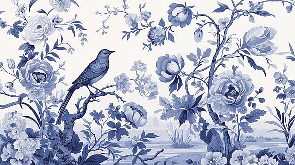 Uccello su un ramo d'albero con fiori Uccello su un ramo d'albero con fiori