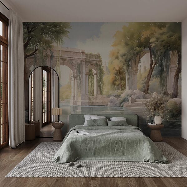 Acqua con alberi e archi Acqua con alberi e archi