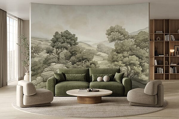 Paesaggio con alberi e rocce Paesaggio con alberi e rocce