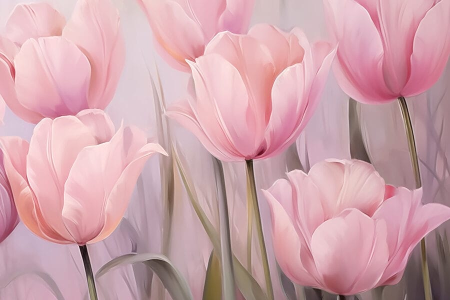 Gruppo di fiori rosa