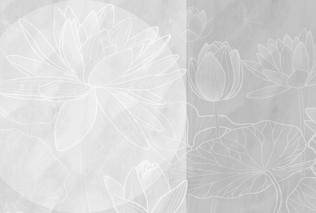 Disegno di un fiore bianco su sfondo grigio Disegno di un fiore bianco su sfondo grigio