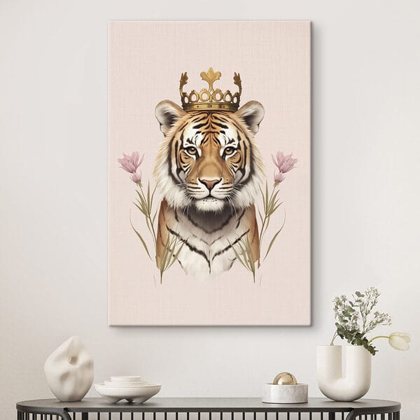 Quadri Quadri Tigre con una corona (COD: s42782)
