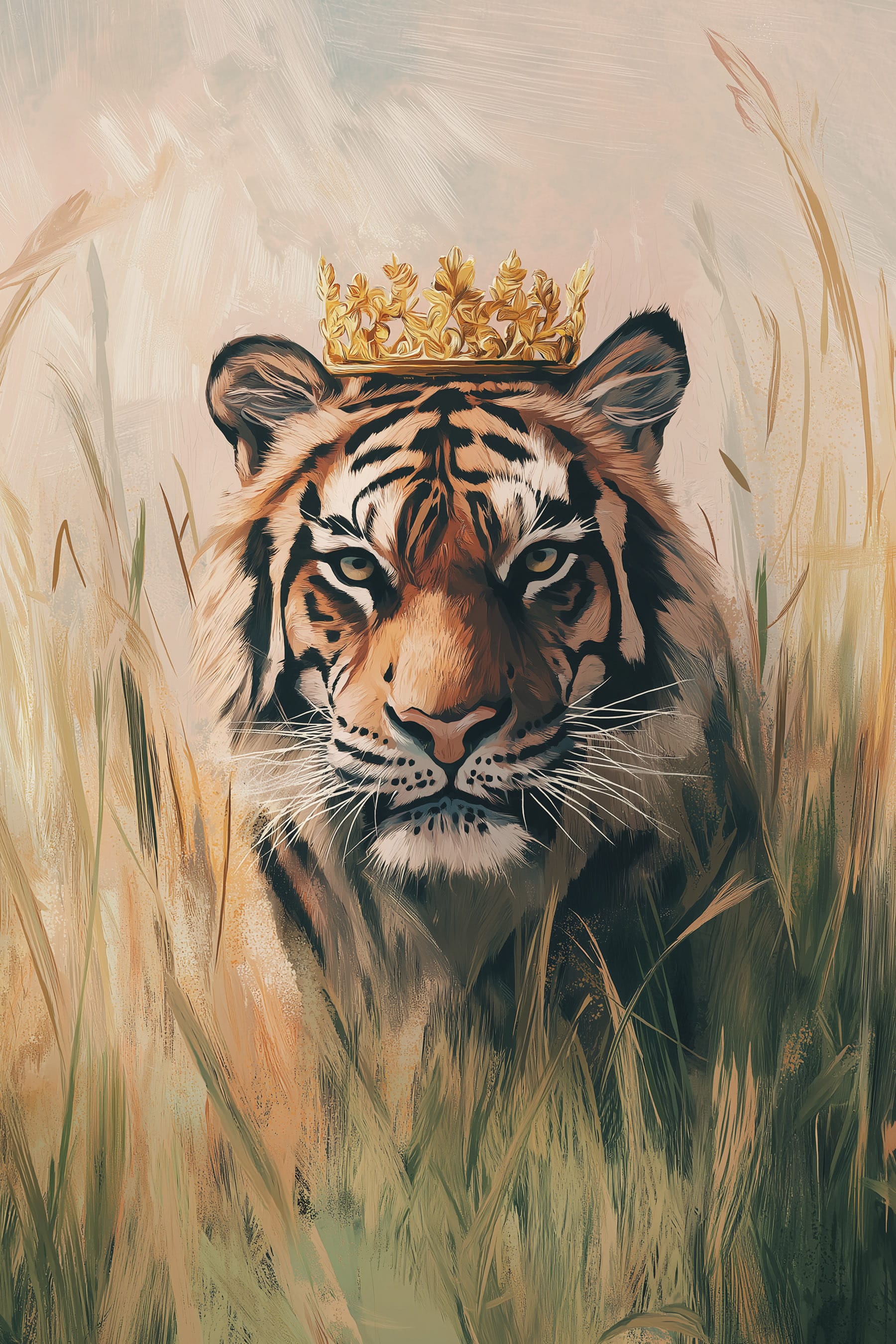 Tiger with a crown