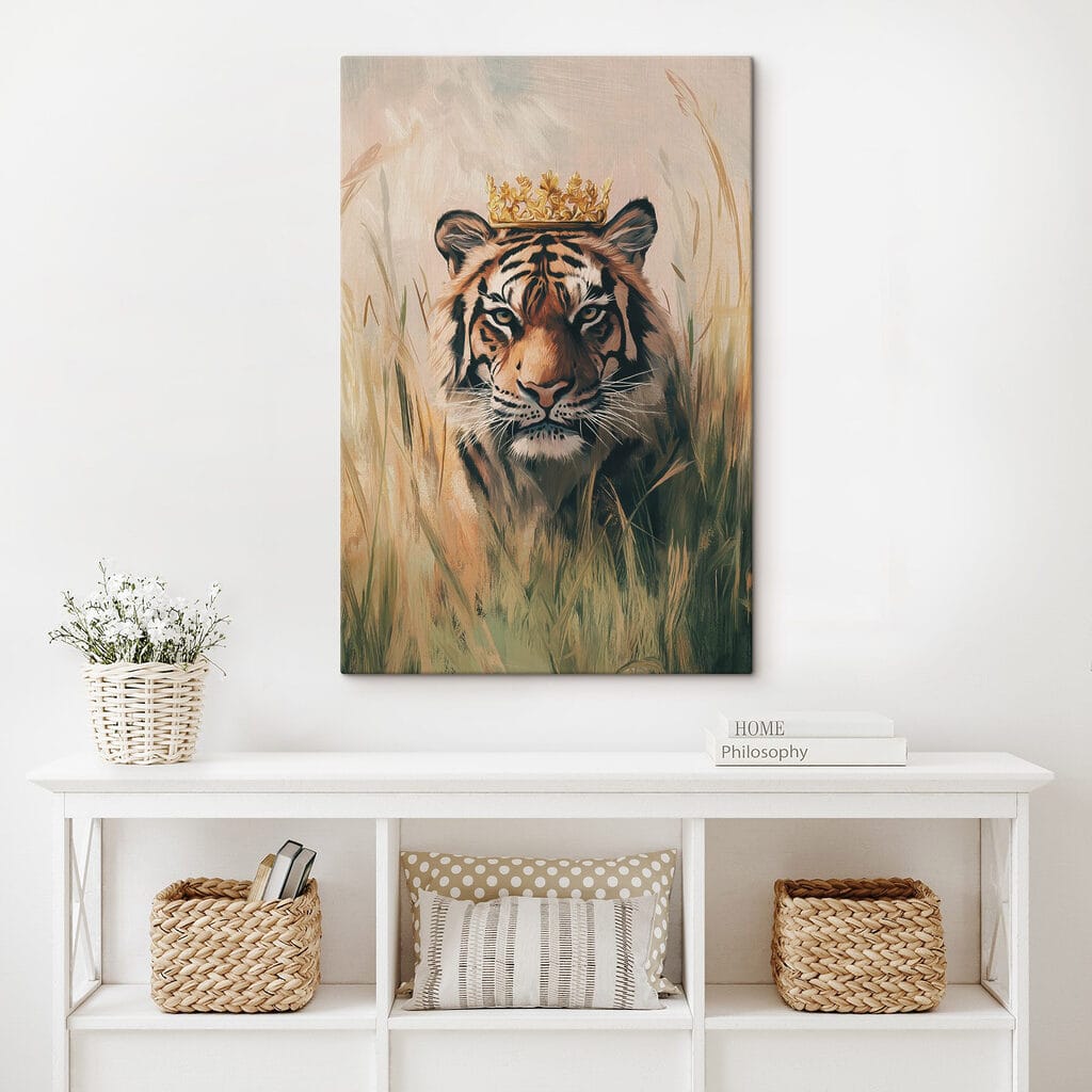 Tiger with a crown