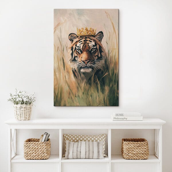 Tiger with a crown