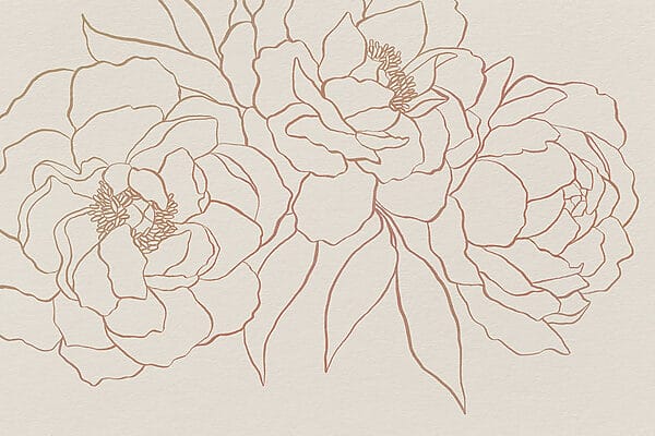 Disegno di fiori su una superficie bianca Disegno di fiori su una superficie bianca