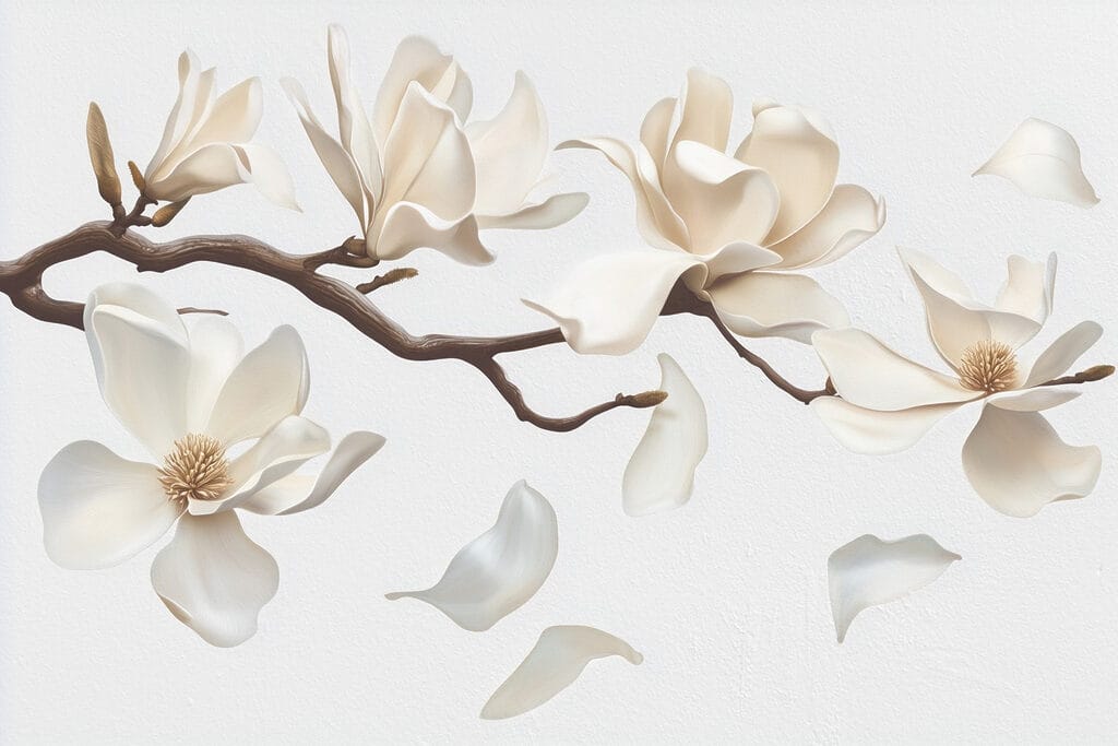 Fiori bianchi su un ramo Fiori bianchi su un ramo