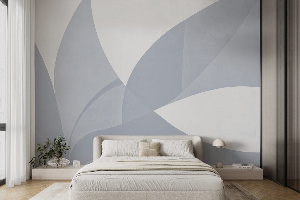 White and grey wall with geometric shapes White and grey wall with geometric shapes