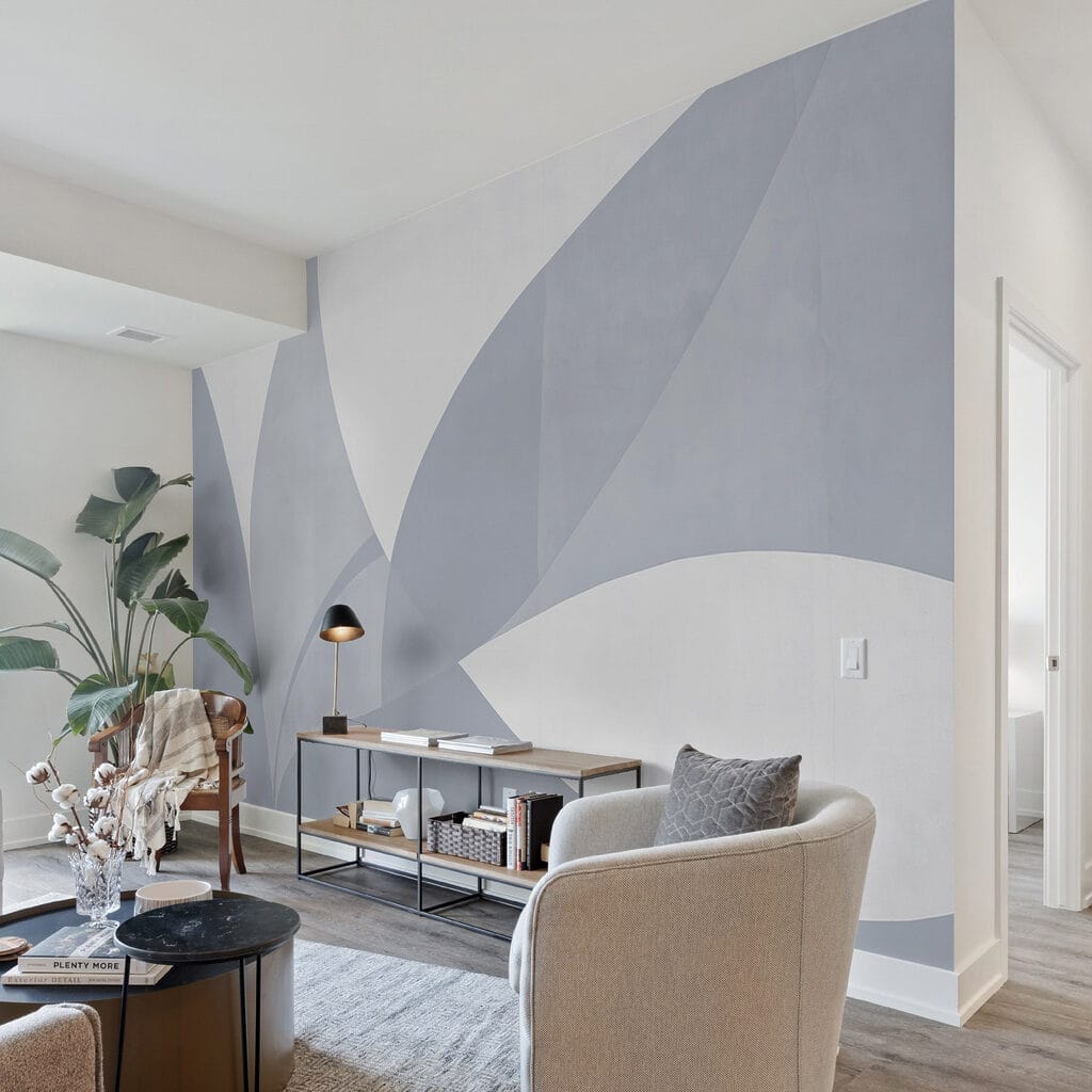 White and grey wall with geometric shapes White and grey wall with geometric shapes