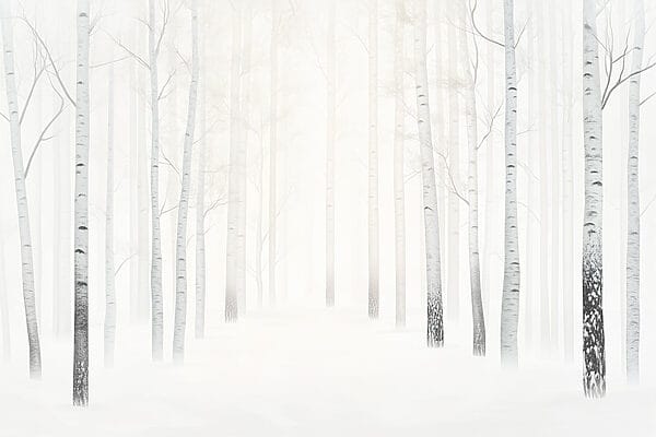 Gruppo di alberi in una foresta innevata Gruppo di alberi in una foresta innevata
