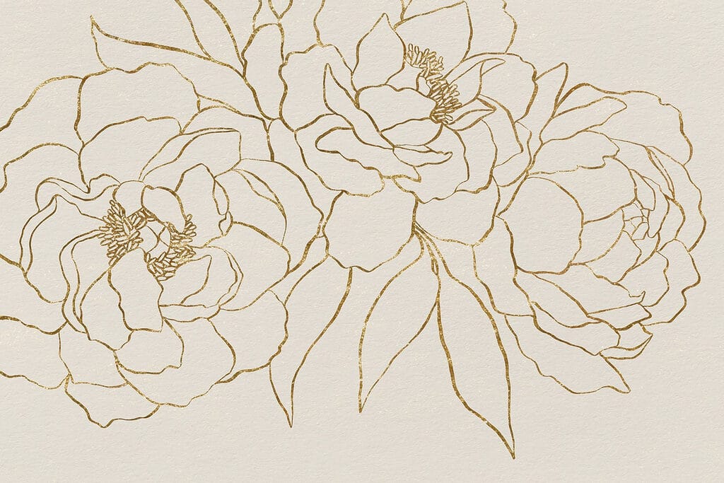 Disegno di fiori su una superficie bianca Disegno di fiori su una superficie bianca