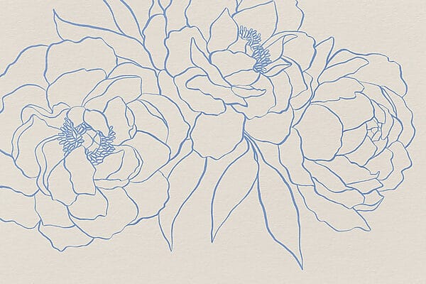 Disegno di fiori su una superficie bianca Disegno di fiori su una superficie bianca