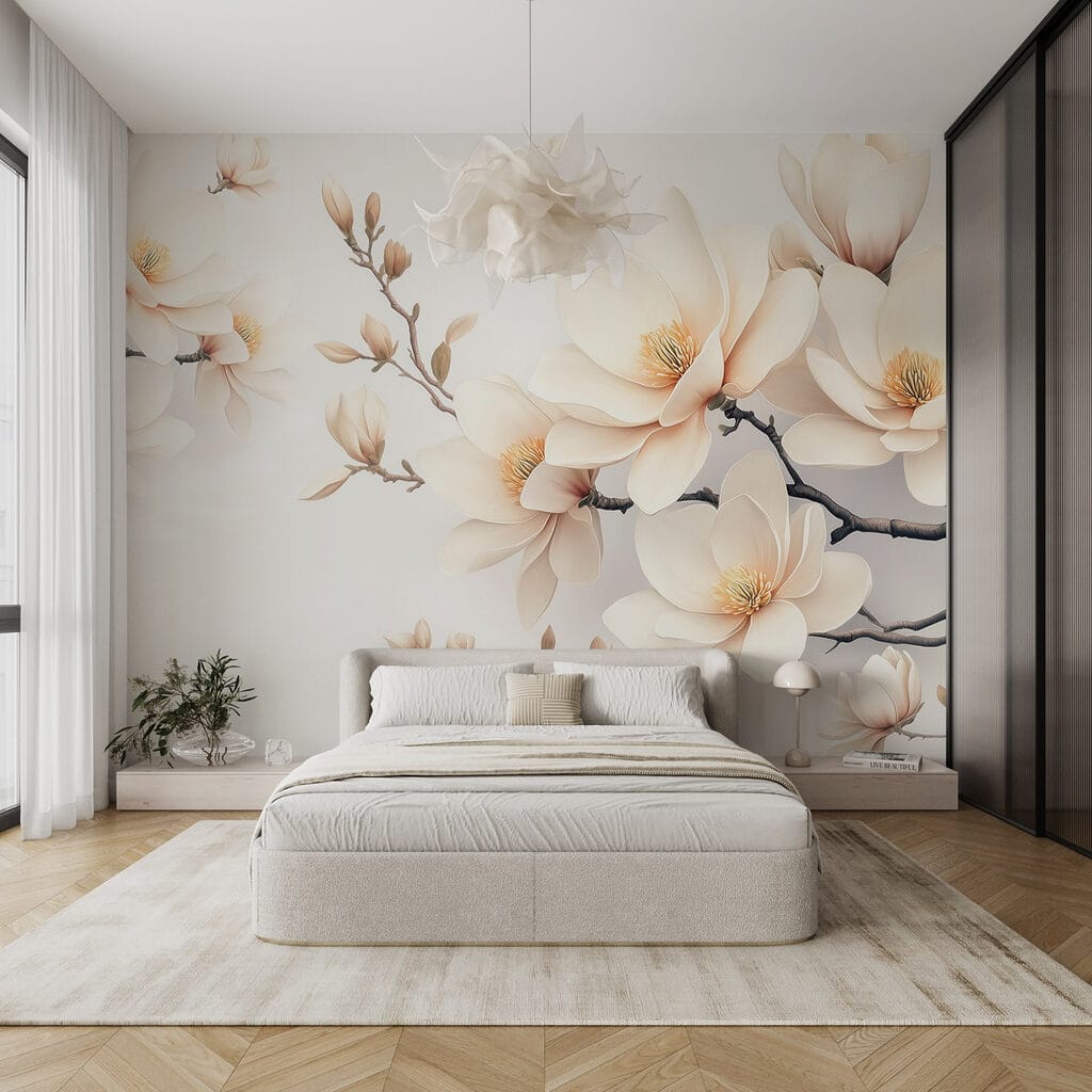 Delicate blooms in soft white hues