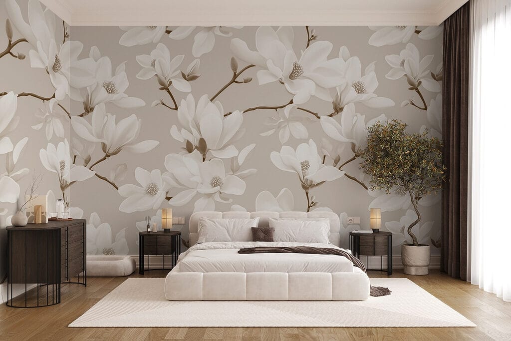 Pattern of white flowers