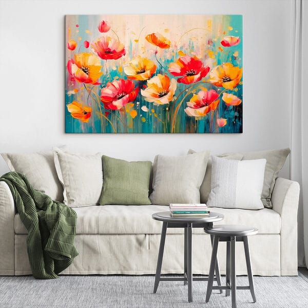 Quadri Dipinto di fiori su sfondo blu (COD: s42813) Quadri Quadri Dipinto di fiori su sfondo blu (COD: s42813)