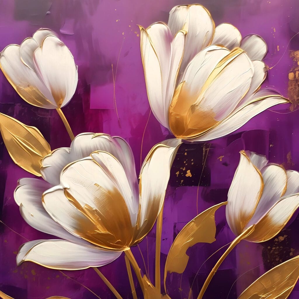 Elegant blooms on vibrant backdrop