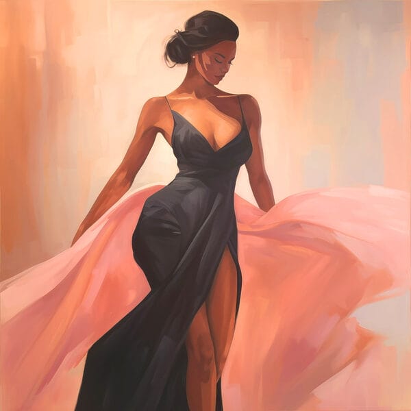 Woman in a black dress Woman in a black dress