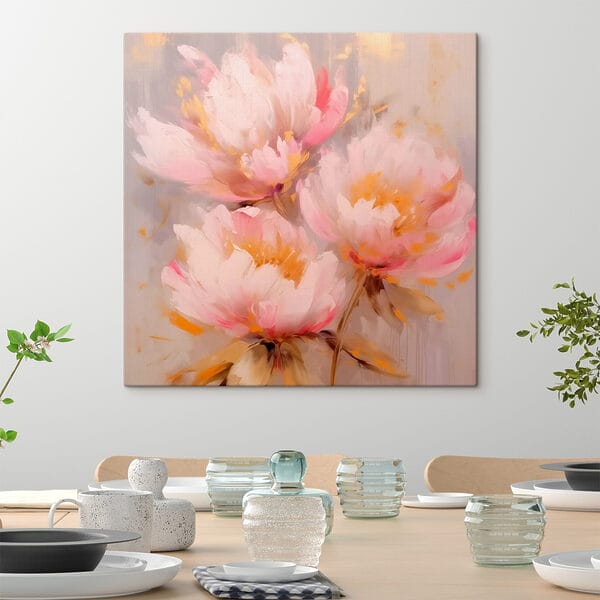 Quadri Quadri Dipinto di fiori rosa (COD: s42822)