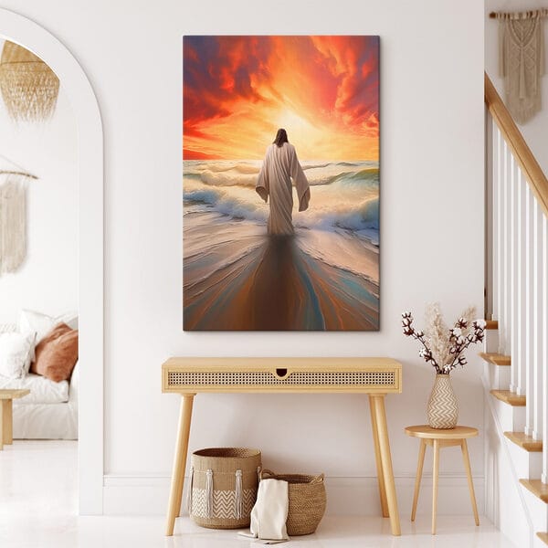 Person in a robe standing in the water Person in a robe standing in the water