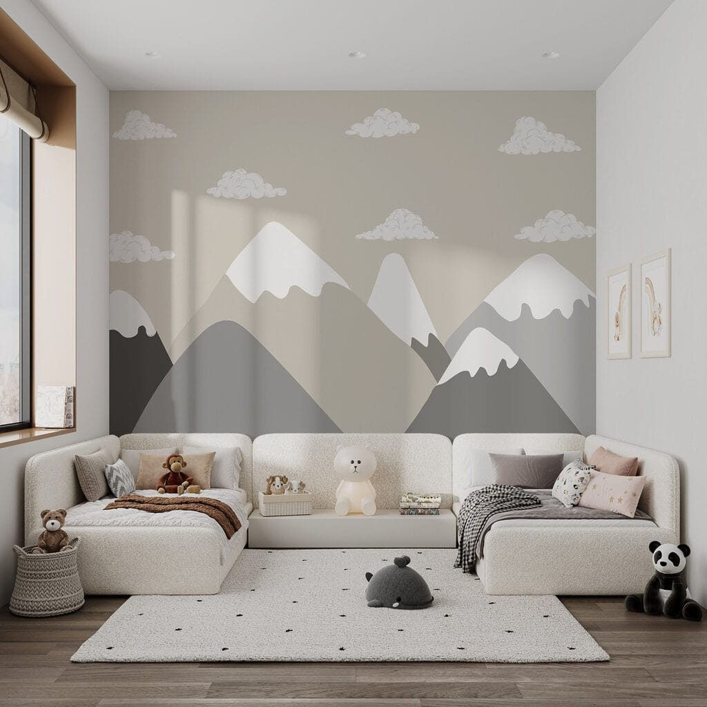 Mountain range with clouds Mountain range with clouds