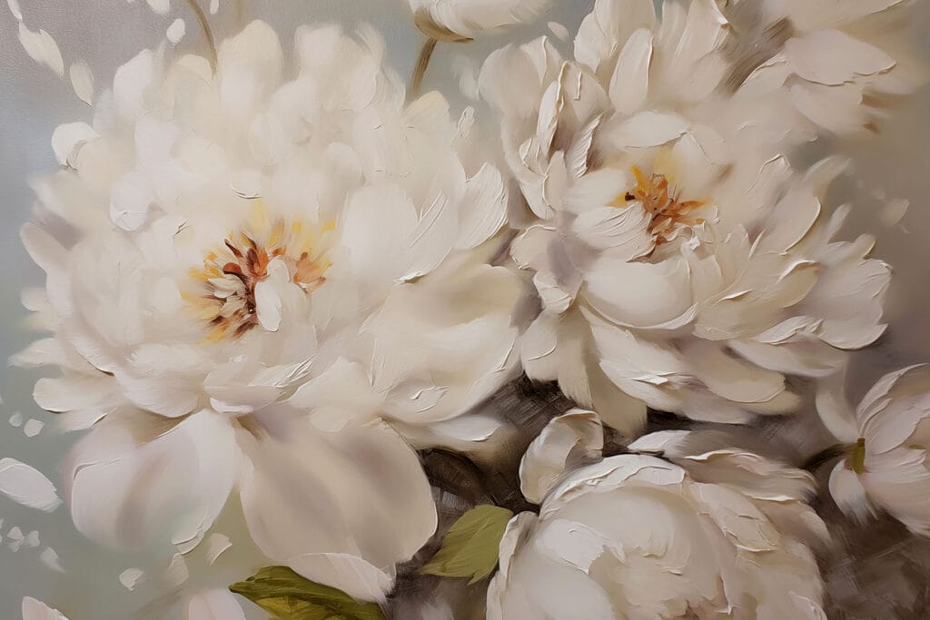 Pittura di fiori bianchi Pittura di fiori bianchi