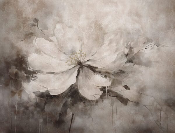 Pittura di un fiore bianco Pittura di un fiore bianco