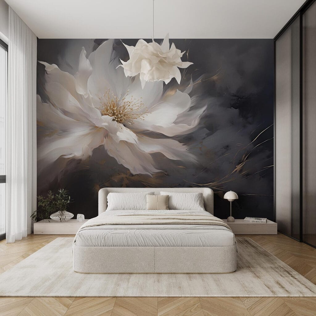 Delicate flower against a dark background Delicate flower against a dark background