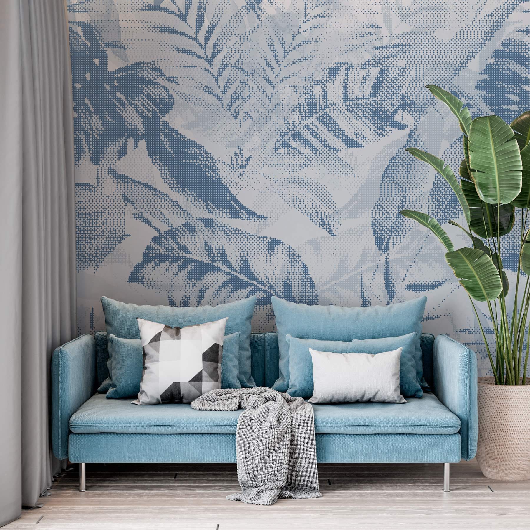 Soft hues in leafy patterns Soft hues in leafy patterns