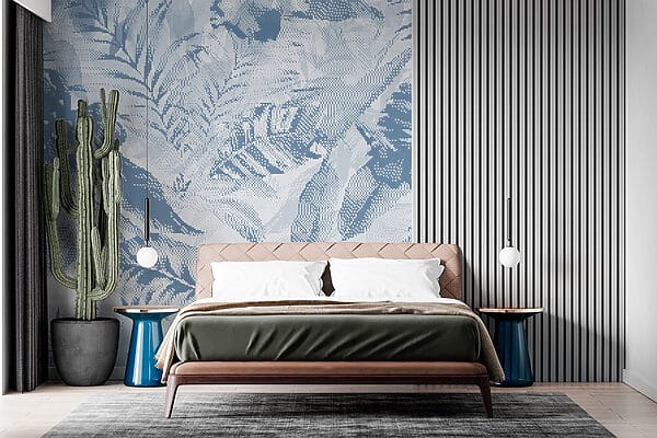 Tinte tenui con motivi a foglia Tinte tenui con motivi a foglia