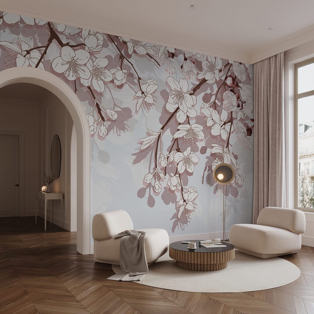 Delicate blossoms in soft hues