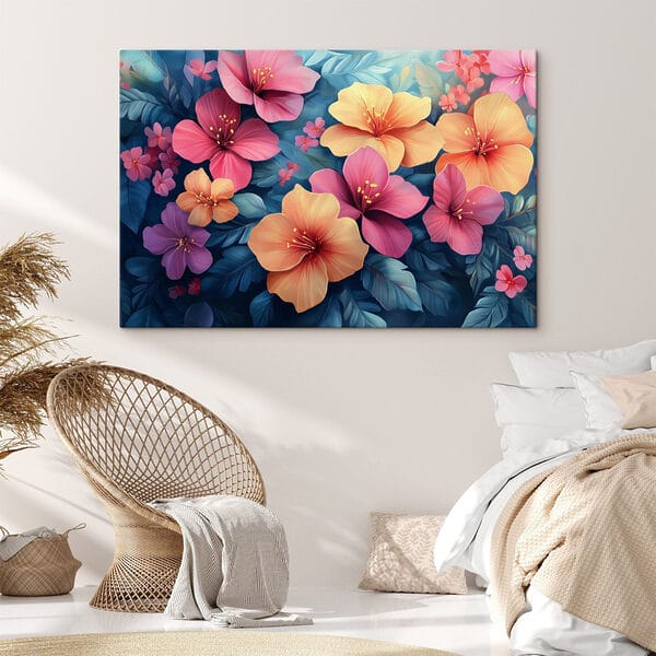 Group of colorful flowers