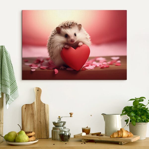Hedgehog holding a heart Hedgehog holding a heart