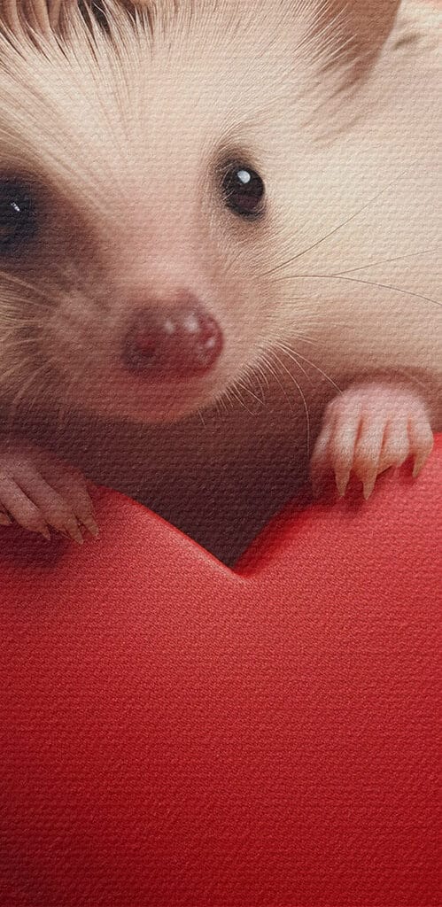 Hedgehog holding a heart Hedgehog holding a heart