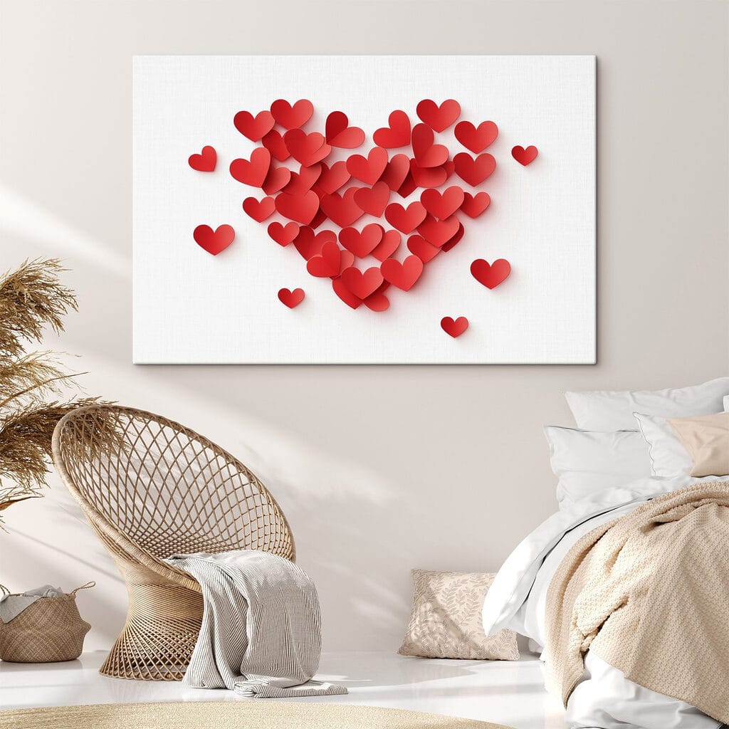 Heart shaped red paper hearts Heart shaped red paper hearts