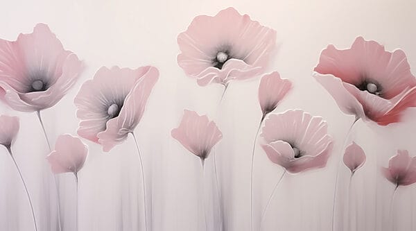 Pittura di fiori su una parete Pittura di fiori su una parete