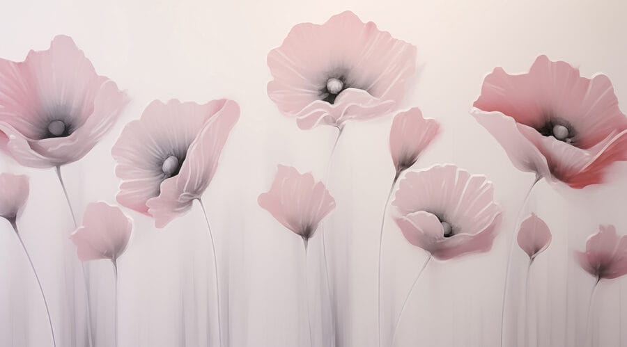 Pittura di fiori su una parete Pittura di fiori su una parete