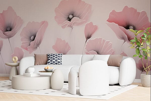 Pittura di fiori su una parete Pittura di fiori su una parete