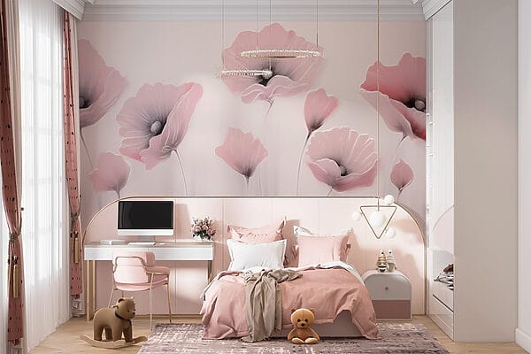 Pittura di fiori su una parete Pittura di fiori su una parete