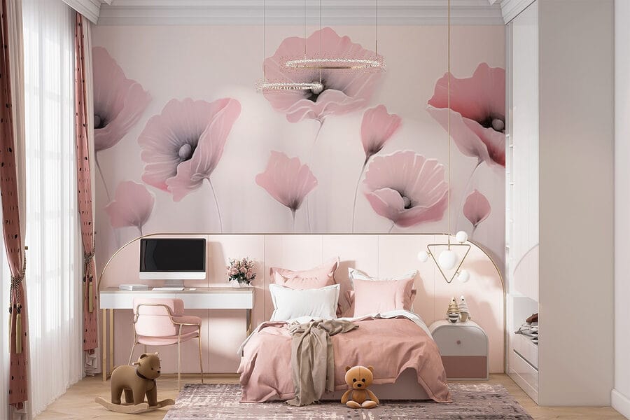 Pittura di fiori su una parete Pittura di fiori su una parete