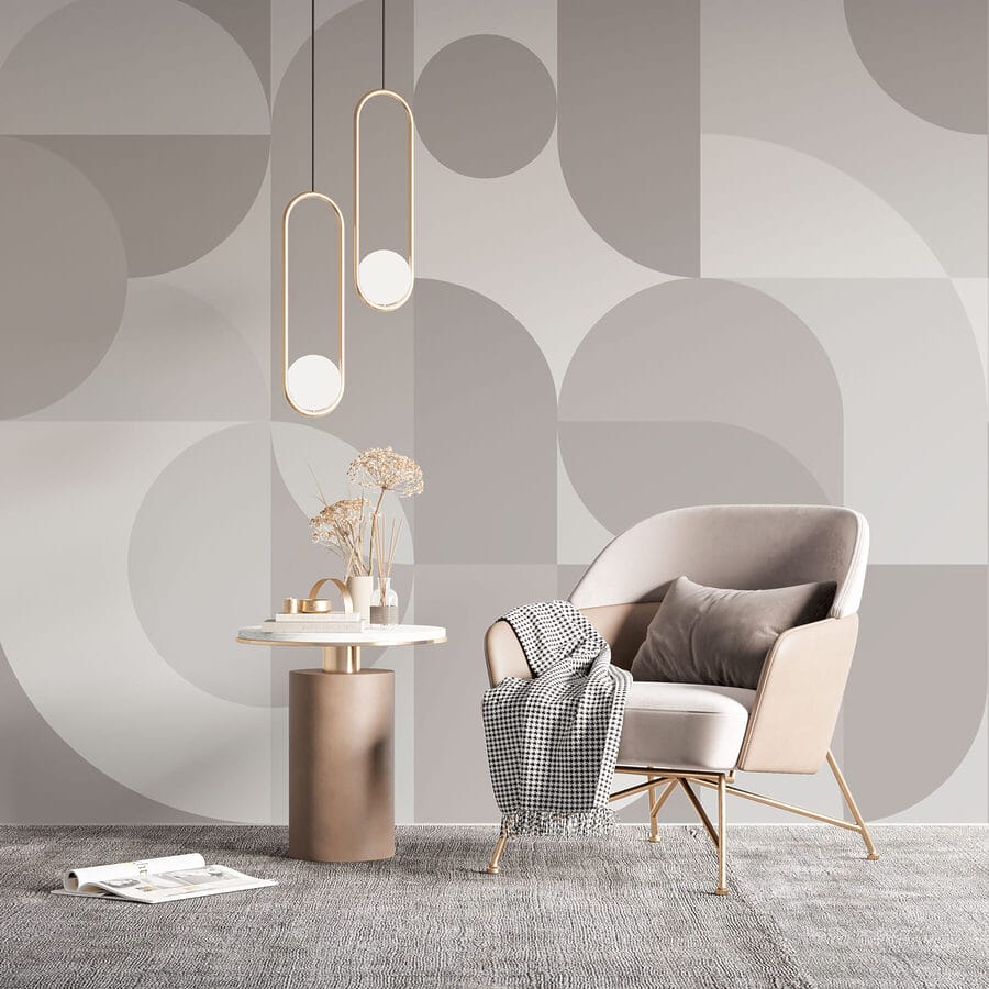 Motivo geometrico grigio e bianco