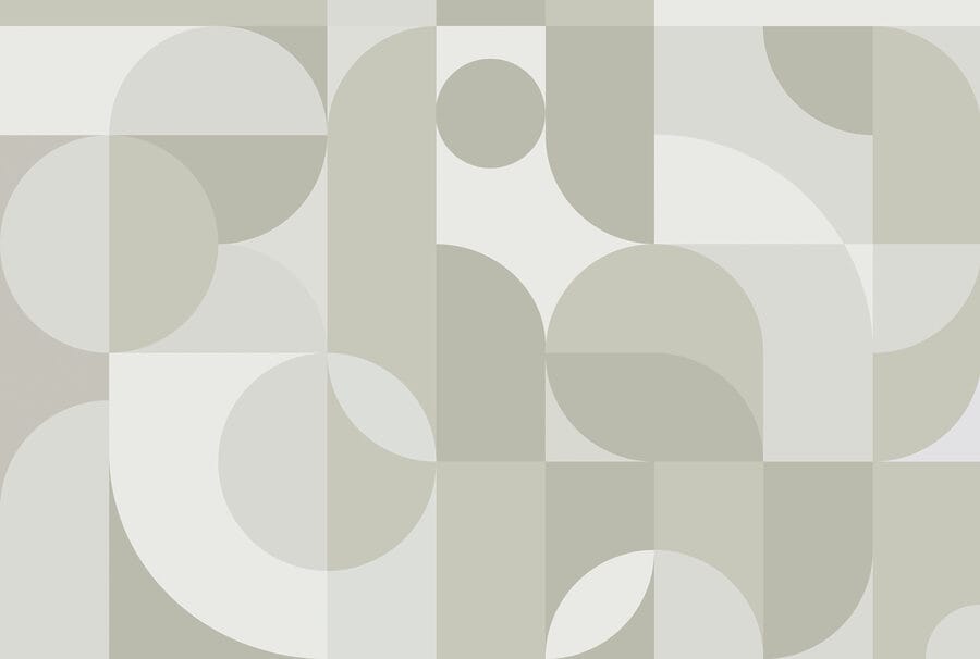 Carta da parati Motivo geometrico grigio e bianco - immagine 4