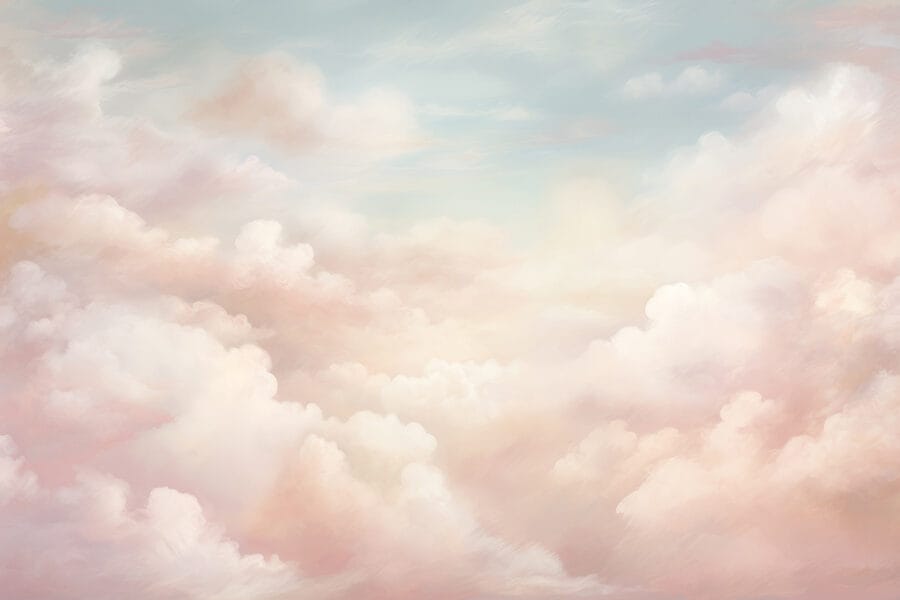 Cielo rosa e blu con nuvole