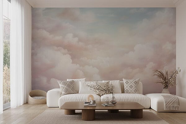 Cielo rosa e blu con nuvole Cielo rosa e blu con nuvole