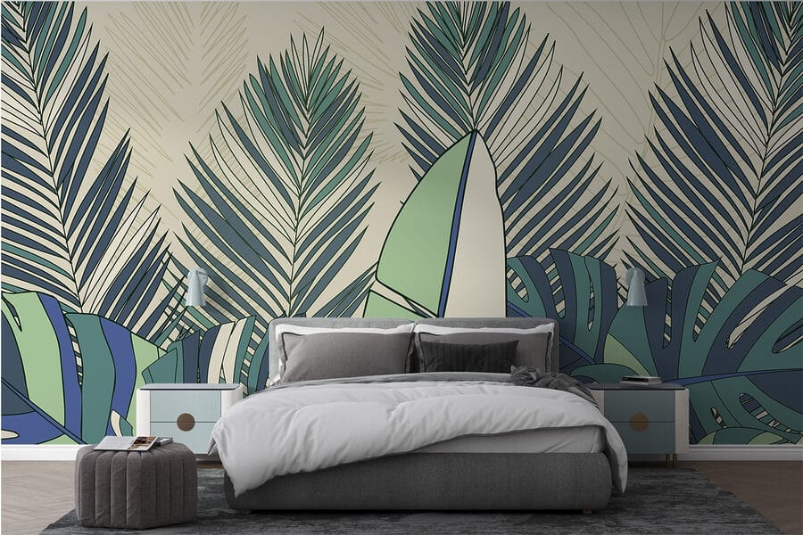 Verde lussureggiante in un design astratto