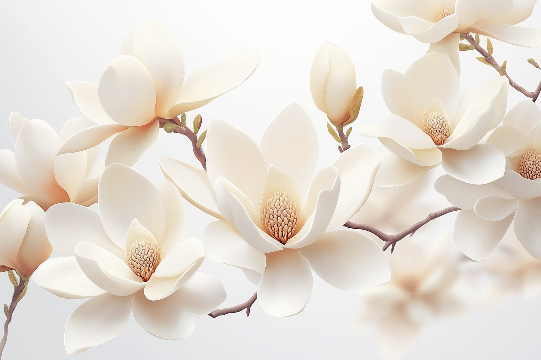 Group of white flowers Group of white flowers